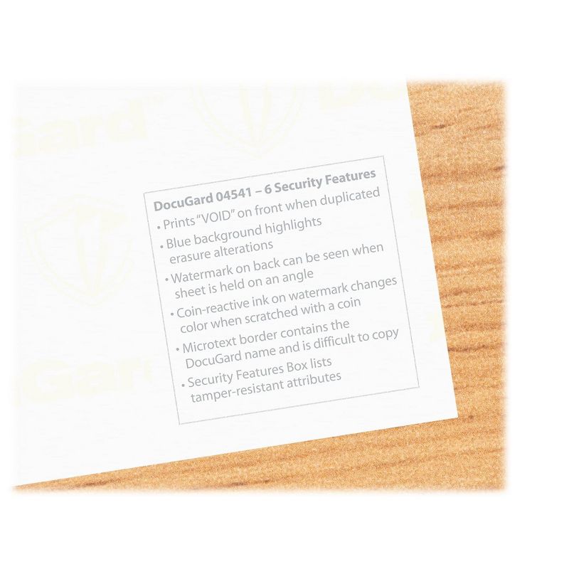 DocuGard Security Paper Blue 8-1/2 x 11 500/Ream 04541