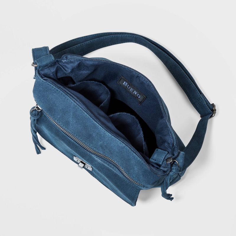 Bueno Zip Closure Crossbody Bag - Denim Blue