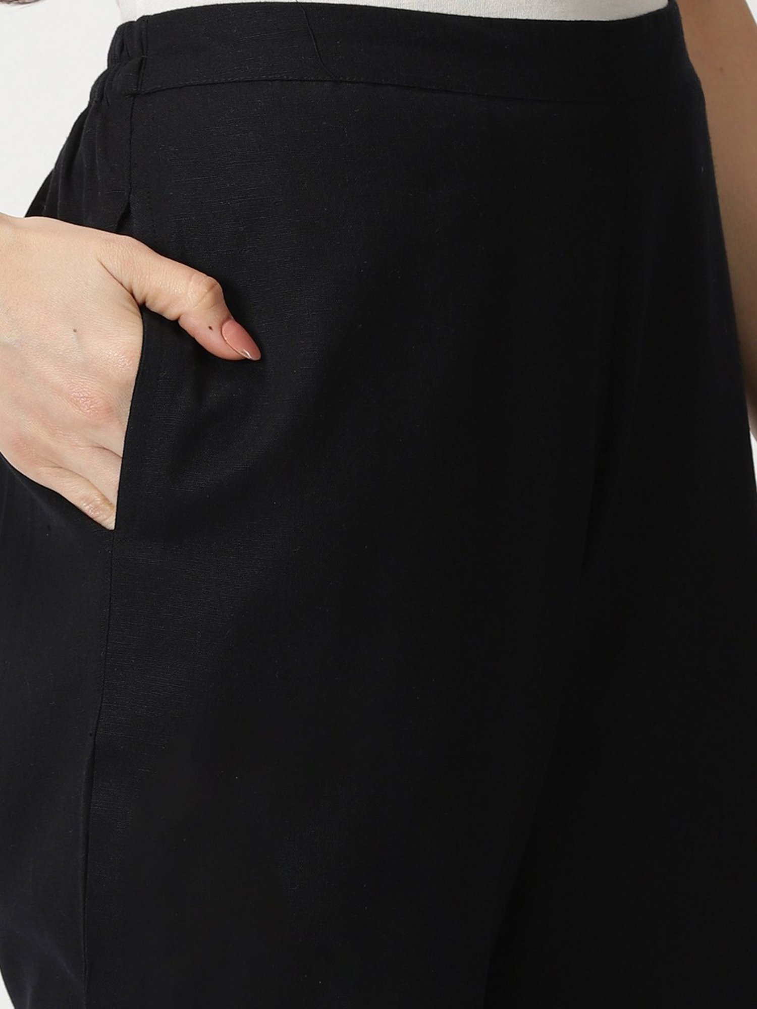 Saffron Threads Black Pants