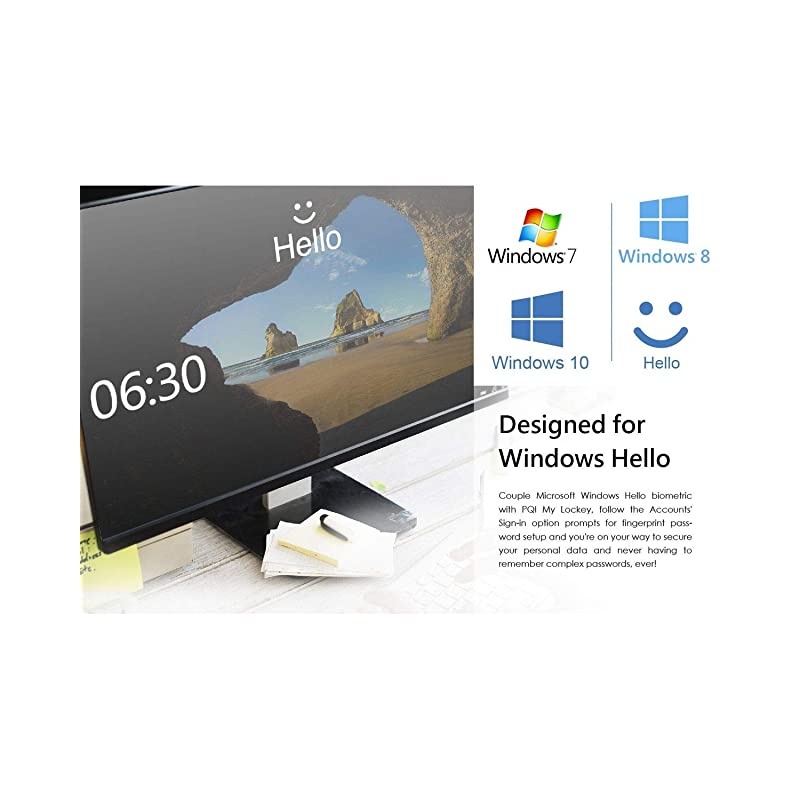 Mini USB Fingerprint Reader for Windows 7,8 & 10 Hello,  My Lockey 360&deg; Touch Speedy Matching Multi Biometric fido Security Key