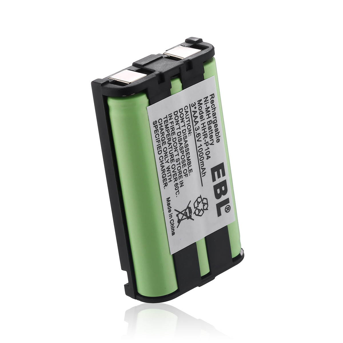 EBL 10 Pack HHR-P104 Batteries 1000mAh 3.6V Cordless Home Phone Replacement Battery for HHR-P104 P104A KX-TG2314 KX-TG2388B