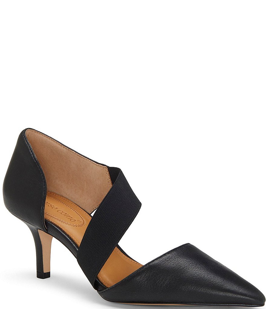 CC Corso Como Denice Leather Asymmetrical Pointed Toe Pumps