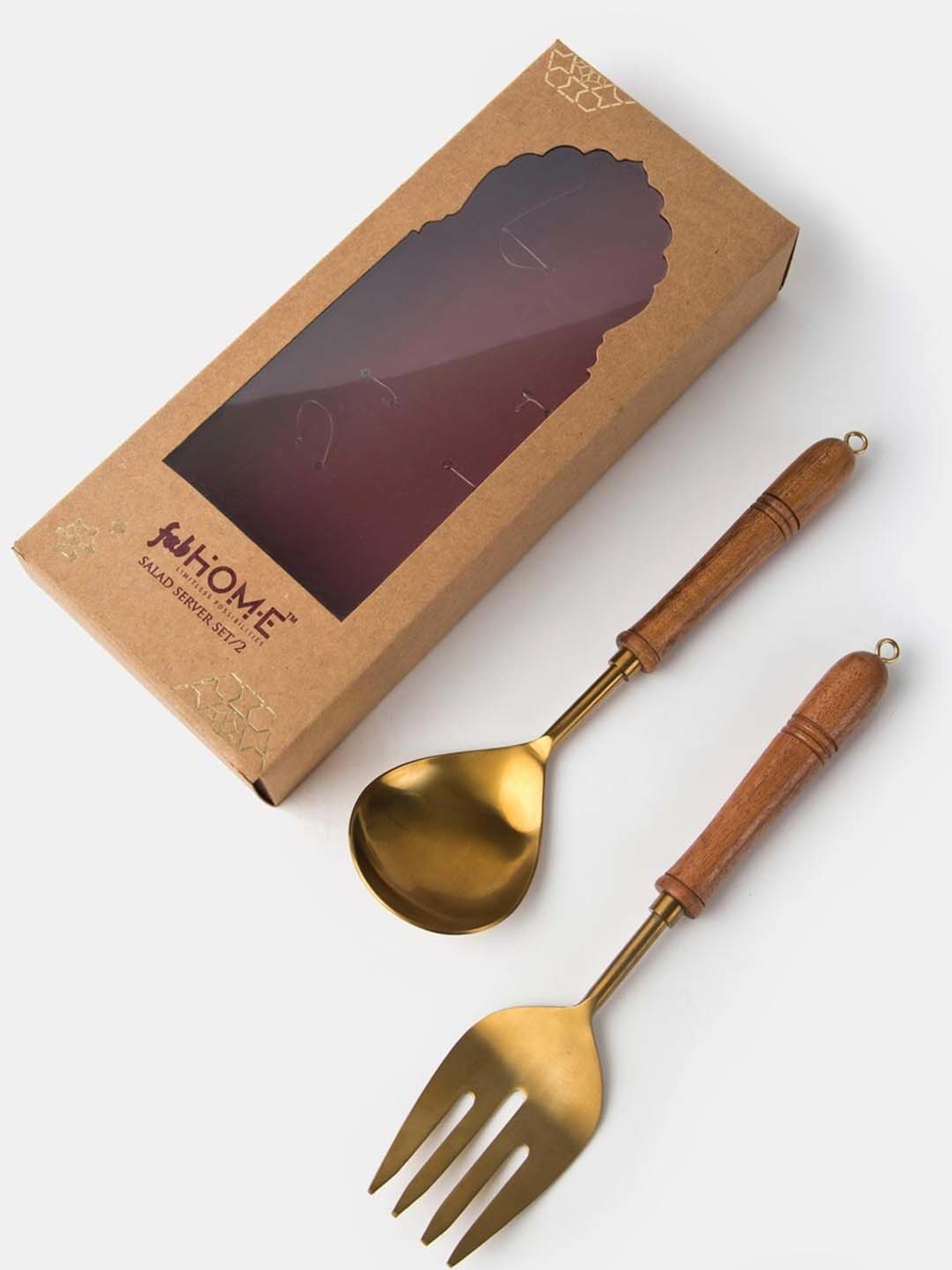 Fabindia Amantra Gold Metal 1 Fork & 1 Spoon