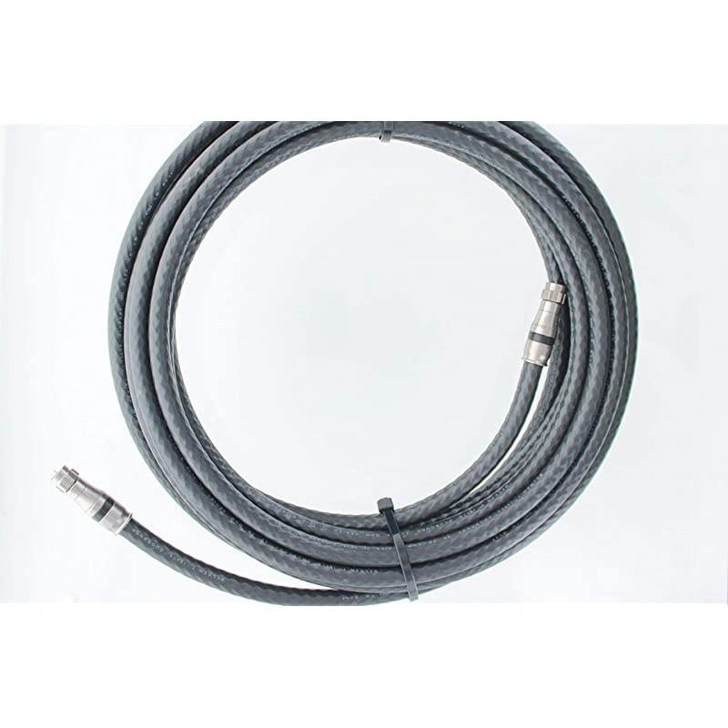 USA Made Coax Cable with F Digital VideoAudio Connectors | High Definition Video HD and Scanner and Rx and Discone Antenna Coaxial Cable 3 ft