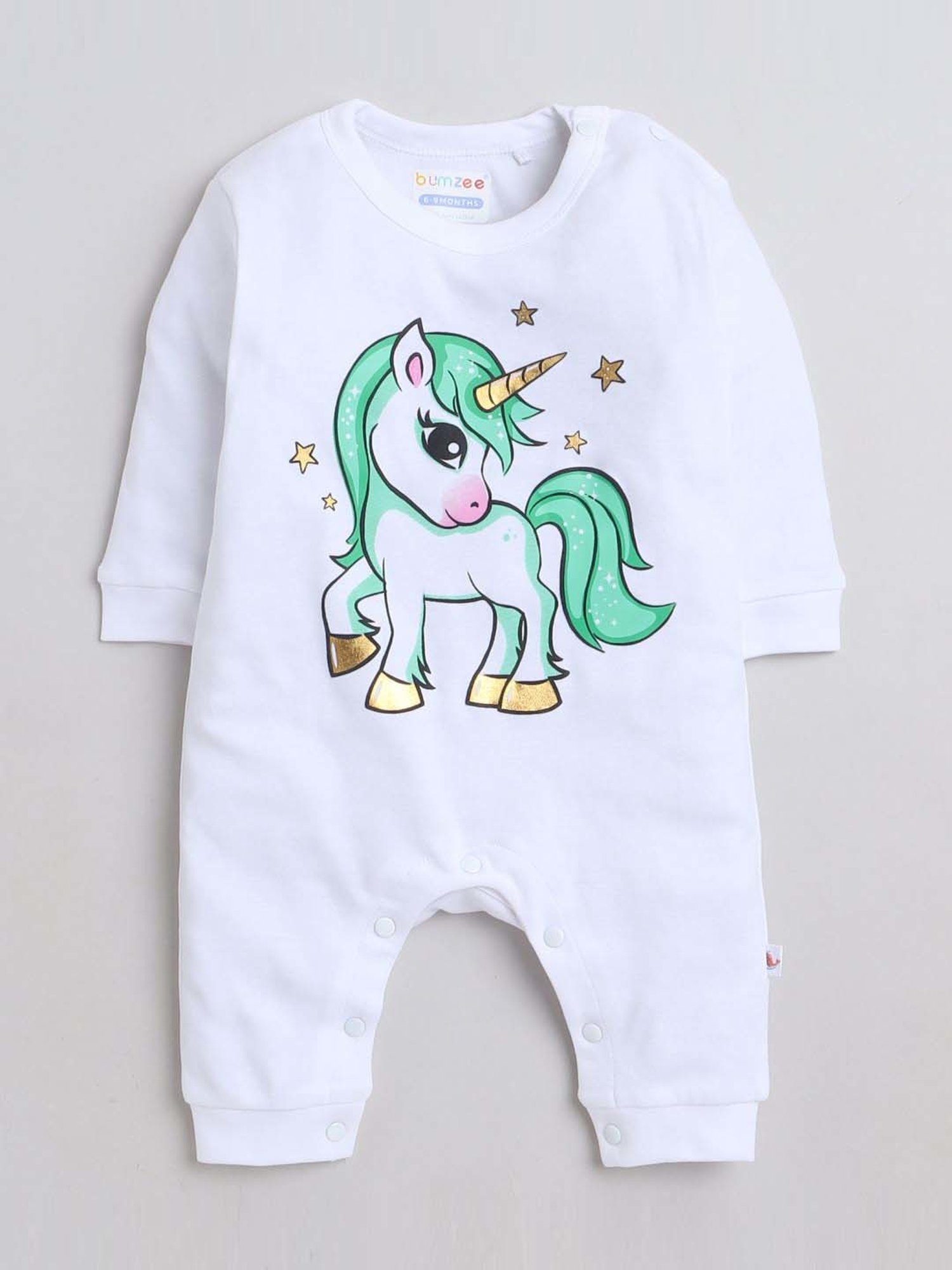 Ed-a-Mamma Baby Pink & White Printed Bodysuit (Pack Of 2)