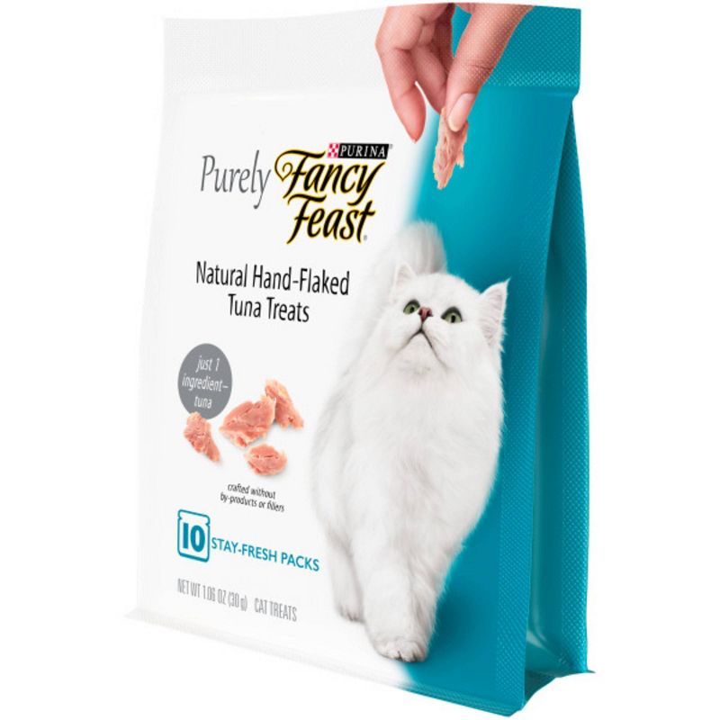 Purina Fancy Feast Purely Hand-Flaked Tuna Meaty Cat Treats - 1.06oz/10ct Pack