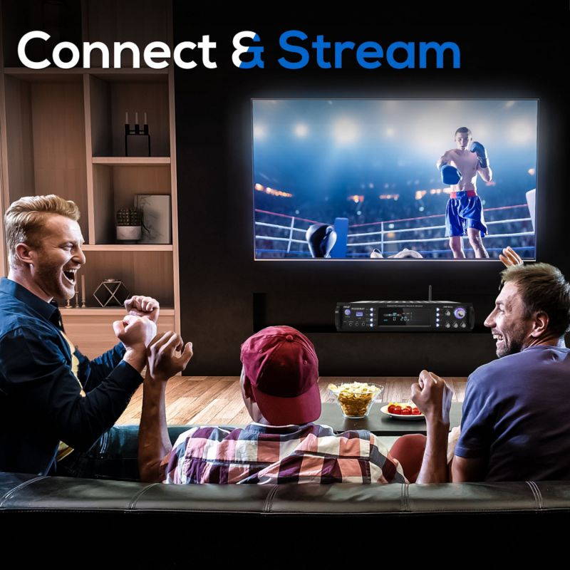 Fosi Audio 160W BL20C Bluetooth Antenna Power Amplifier Audio HiFi 2.1 Mini Class D Amp U-Disk Player For Home Passive Speaker