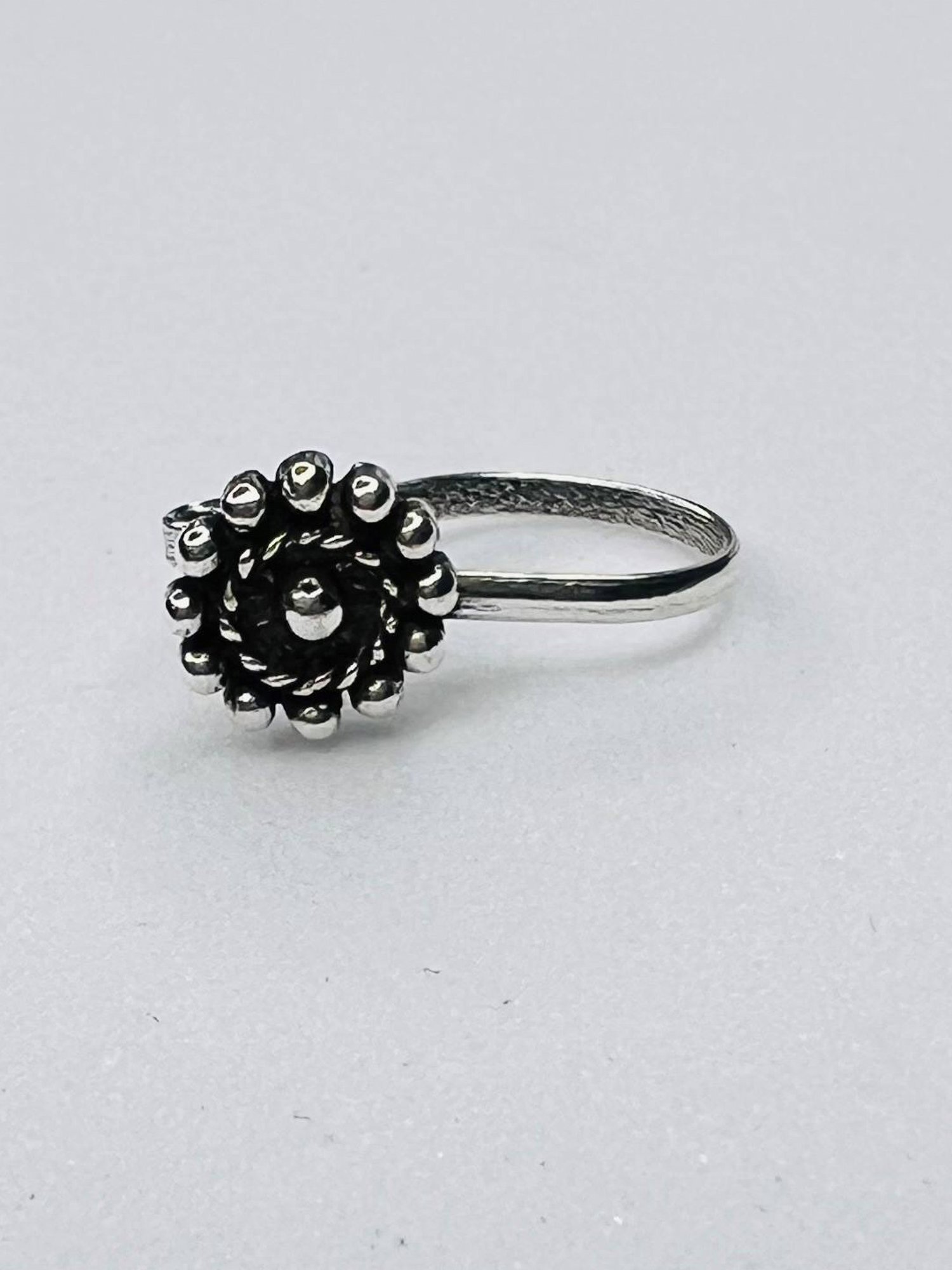 Arte Jewels 925 Sterling Silver Oxidized Round-shape Clip on Nosepin for Women & Girls