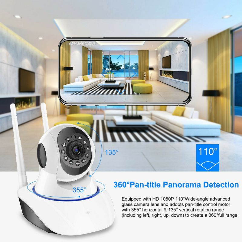1080P Wireless Wifi IP Camera CCTV Security Webcam Baby Pet Monitor Night Vision