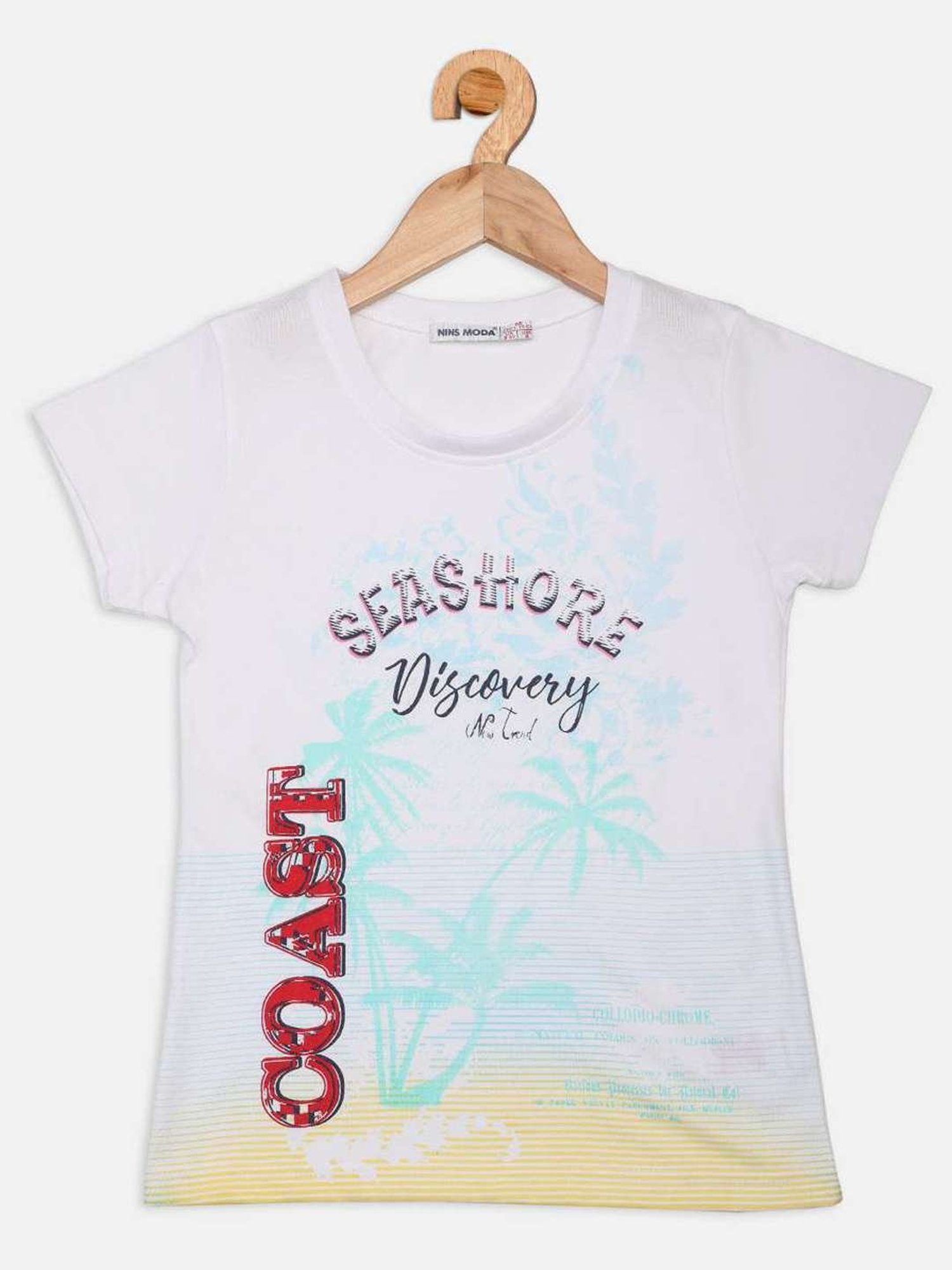 NINS MODA Kids White Printed Top