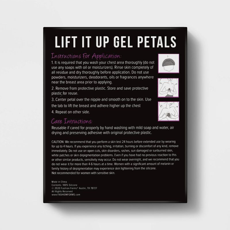 Fashion Forms Women's Reusable Full Figure Gel Petals Adhesive Strapless Backless Bra - Clear