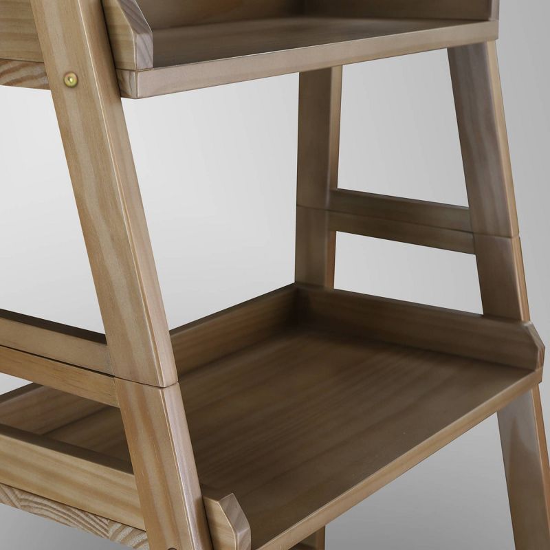 74" 5 Shelf Ladder Bookcase Alpine Gray - Flora Home