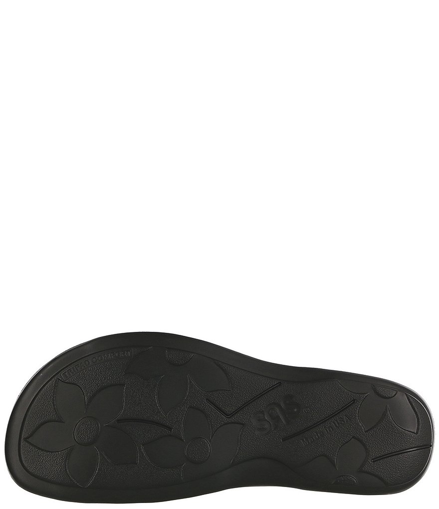 SAS Seaside Snake Print Leather Slide Sandals