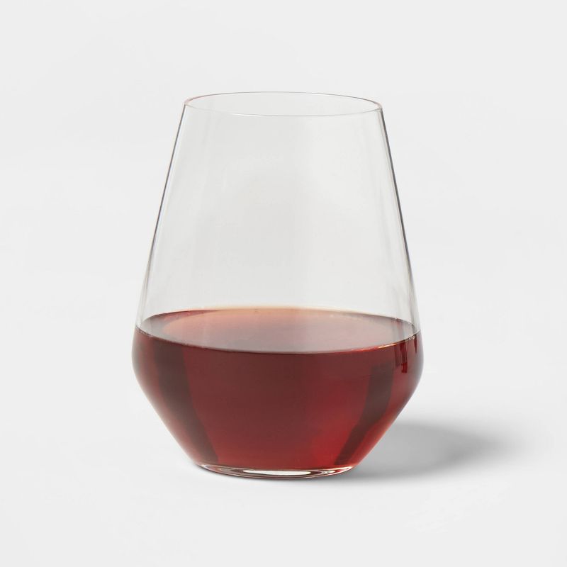18oz 4pk Glass Strafford Stemless Wine Glasses - Threshold™