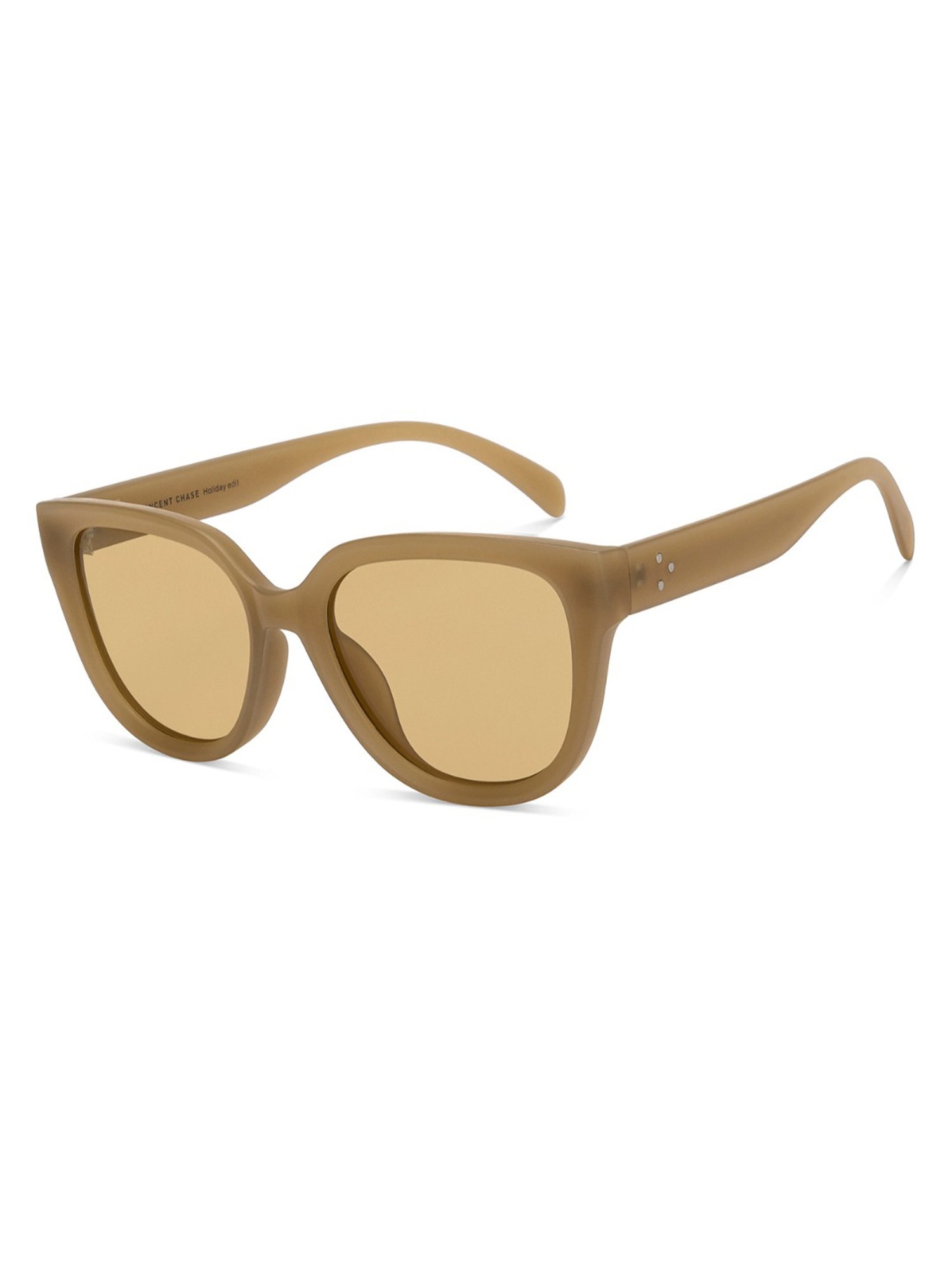 Vincent Chase HOLIDAY EDIT Light Brown Wayfarer Polarised and UV Protected Lens Unisex Sunglasses