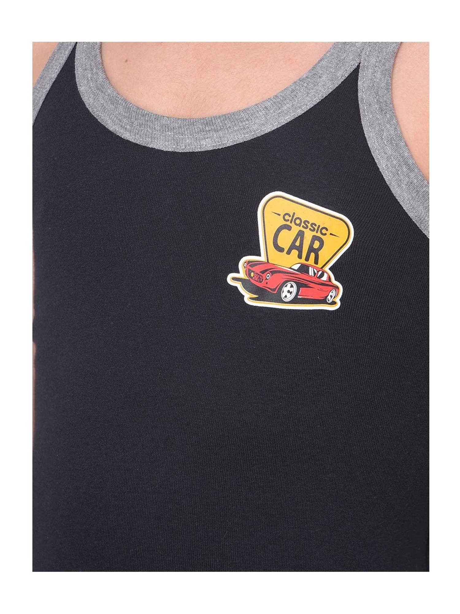 Dollar Bigboss Boys Multicolor Solid Gym Vest (Pack Of 5)