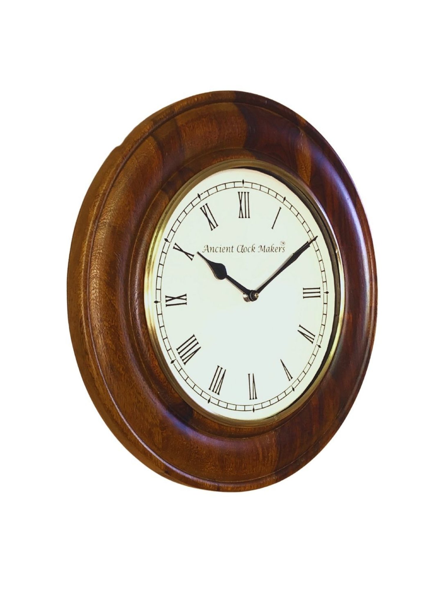 Braun Black Classic Large Analog Wall Clock With Silent Sweep Movement