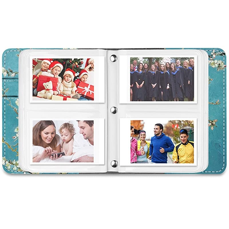 Mini Photo Album for Fujifilm Instax 3Inch Film 104 Pockets Album for Fujifilm Instax Mini 11 Mini 9 Mini 8 Mini 90 Mini 25 Mini Link Printer Mini LiPlay Polaroid Snap PIC300 Blossom