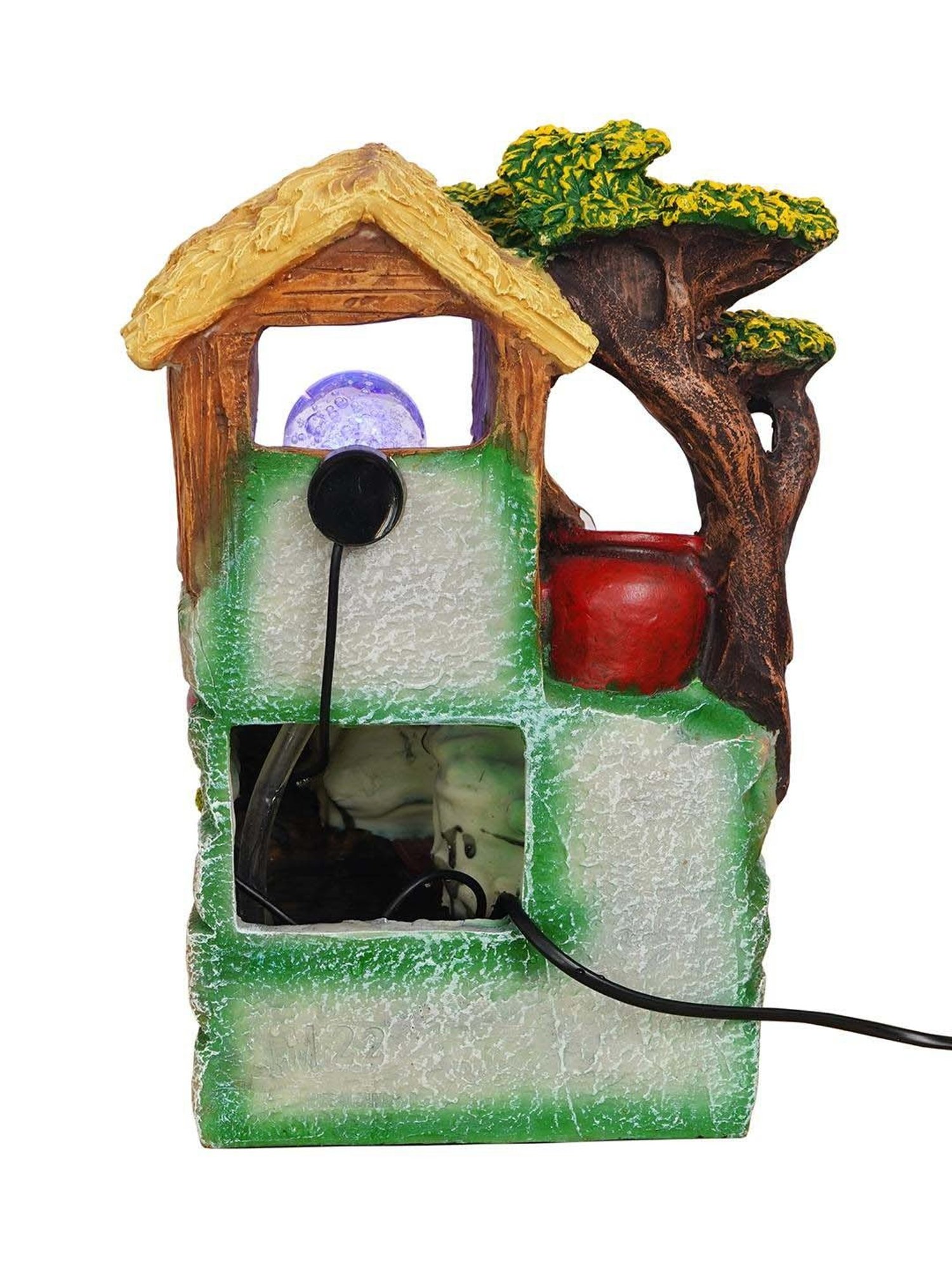 CHRONIKLE Multicolor Polyresin Table Top 3 Steps Waterfall Fountain