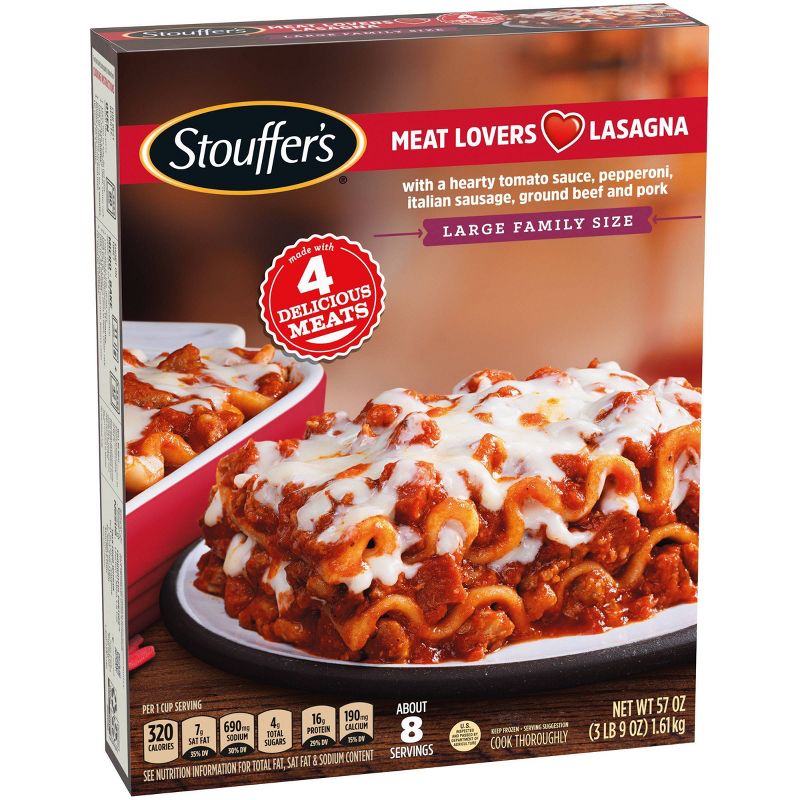 Stouffer's Family Size Meat Lovers Frozen Lasagna - 57oz
