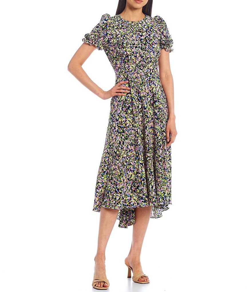 Ted Baker London Deyja Short Sleeve Print Midi Dress