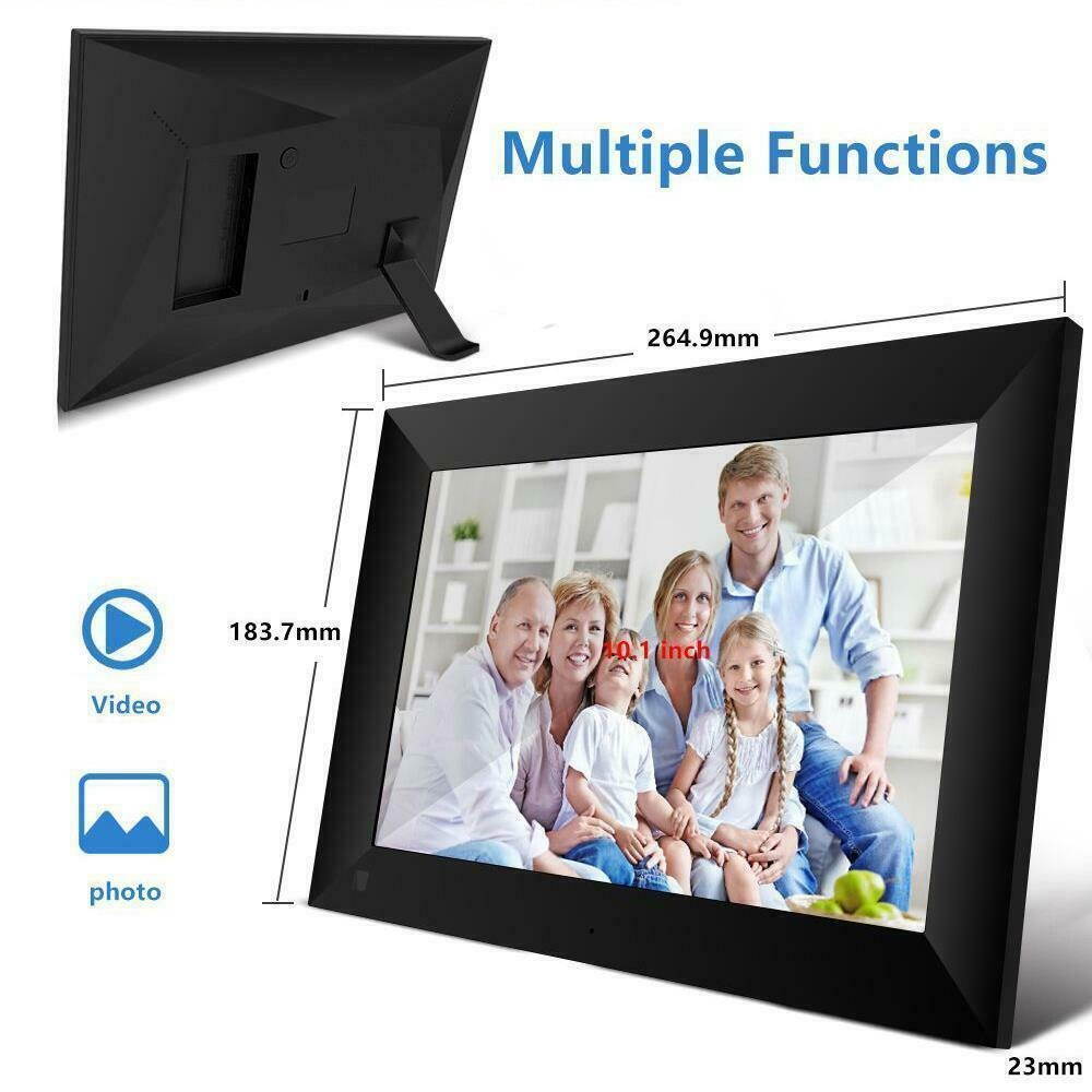 10.1" Digital Photo Frame WiFi Share Picture Video 16GB Touch Screen HD Display