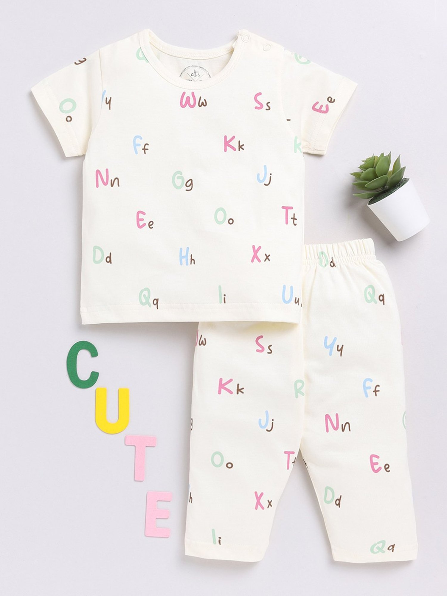 Clt.s Boys Light Blue Printed T-Shirt with Pants