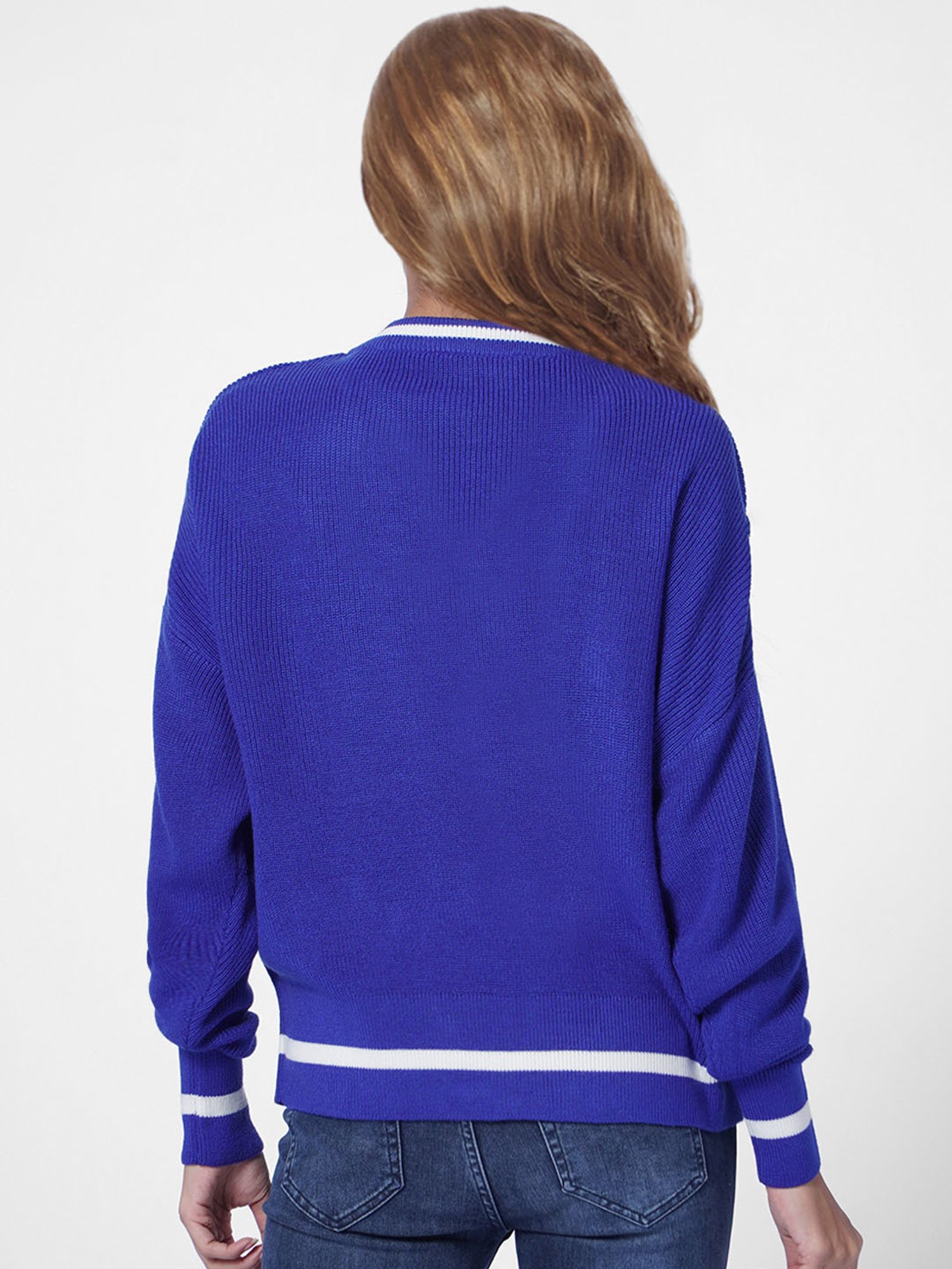 Only Blue Acrylic Pullover