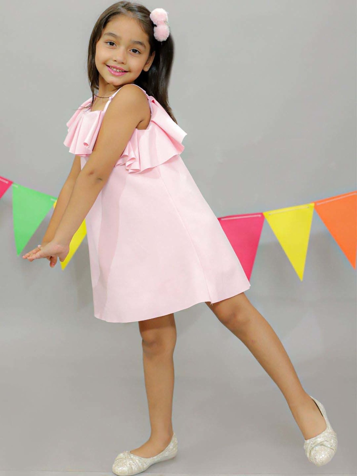 KidsDew Pink Regular Fit Dress