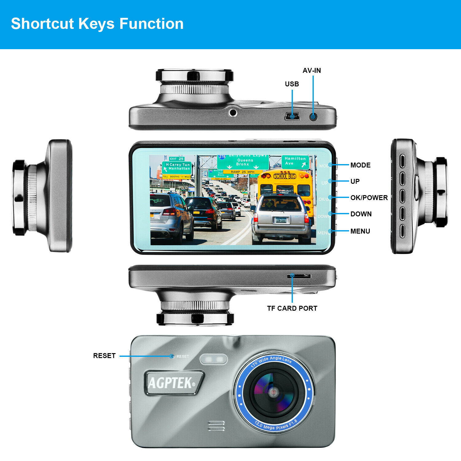 Vehicle Car HD 1080P Dashboard DVR Camera Video Recorder G-Sensor Dash Security