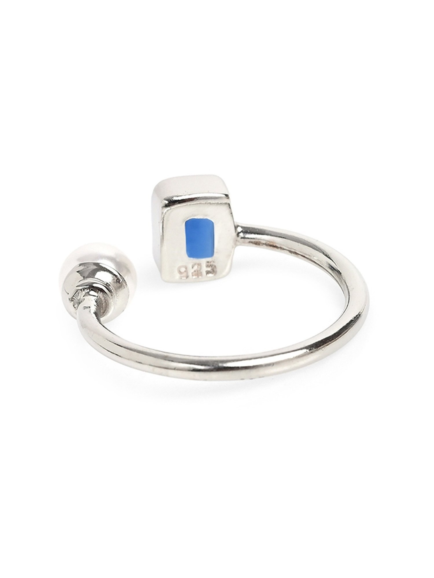 March by FableStreet 92.5 Sterling Silver Zircon Ring for Women