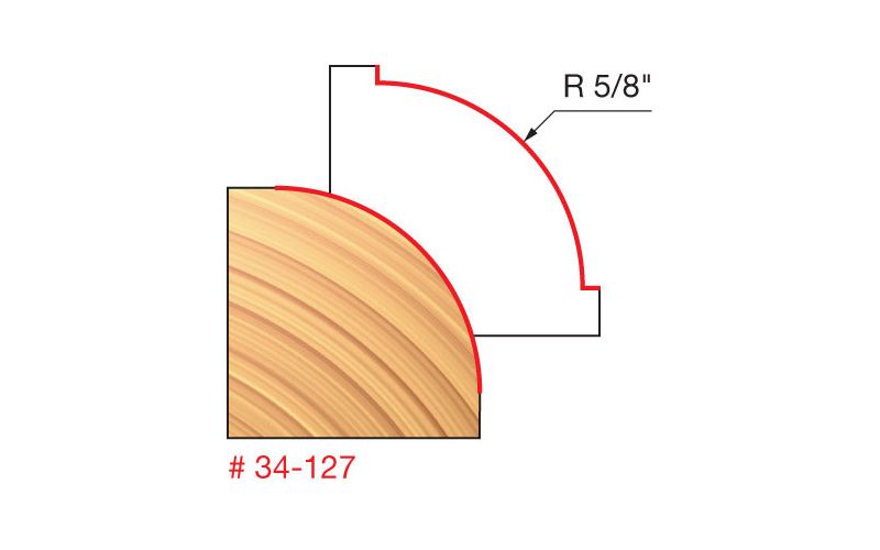 Freud 34-127 5/8 in. Round Over Router Bit