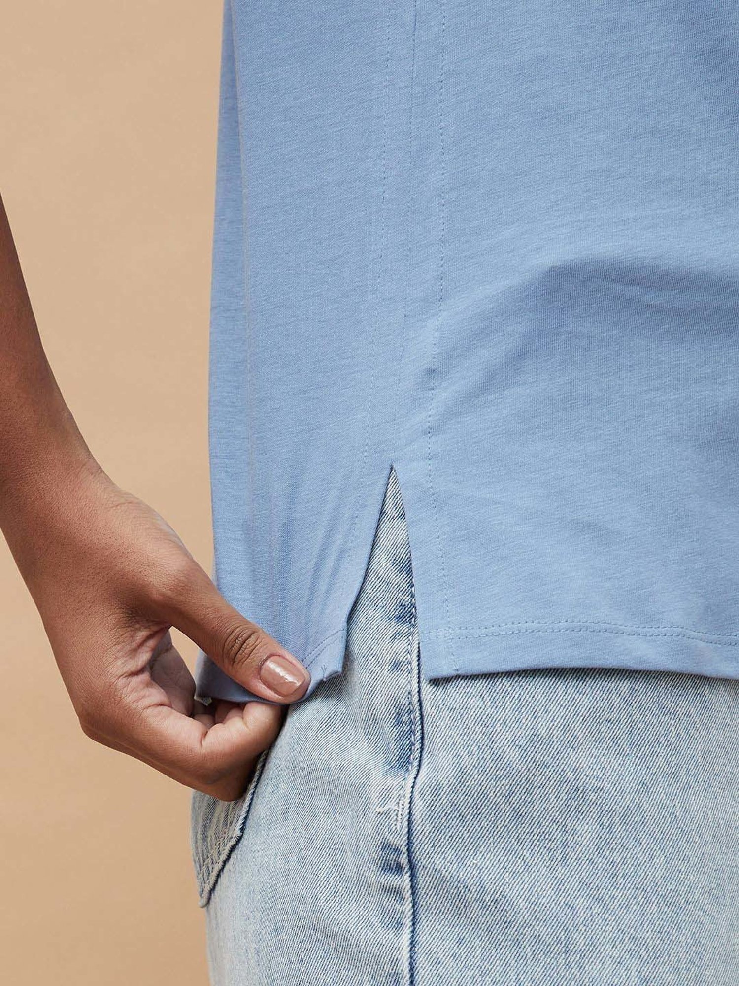 Fame Forever by Lifestyle Blue Cotton Plain Top