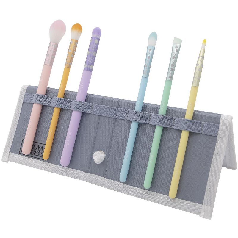 MODA Brush Posh Pastel 7pc Delicate Eye Flip Kit Makeup Brush Set with Case