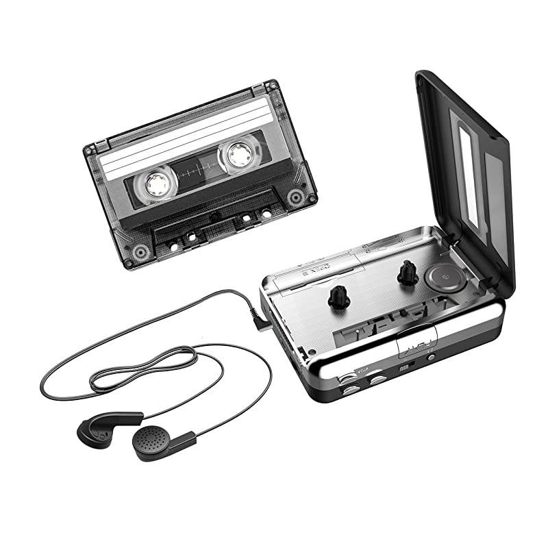 Updated Cassette to MP3 Converter, USB Cassette Player from Tapes to MP3, Digital Files for Laptop PC and Mac with Headphones from Tapes to Mp3 New Technology,Silver
