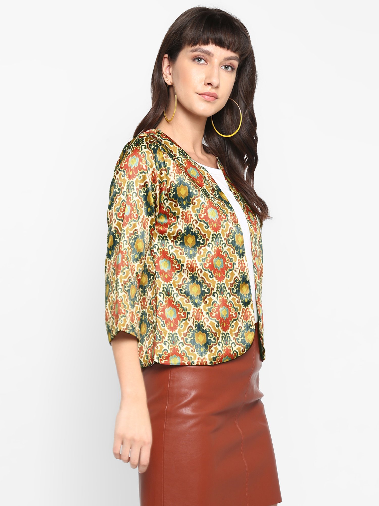 Hangup Multicolored Printed Shrug