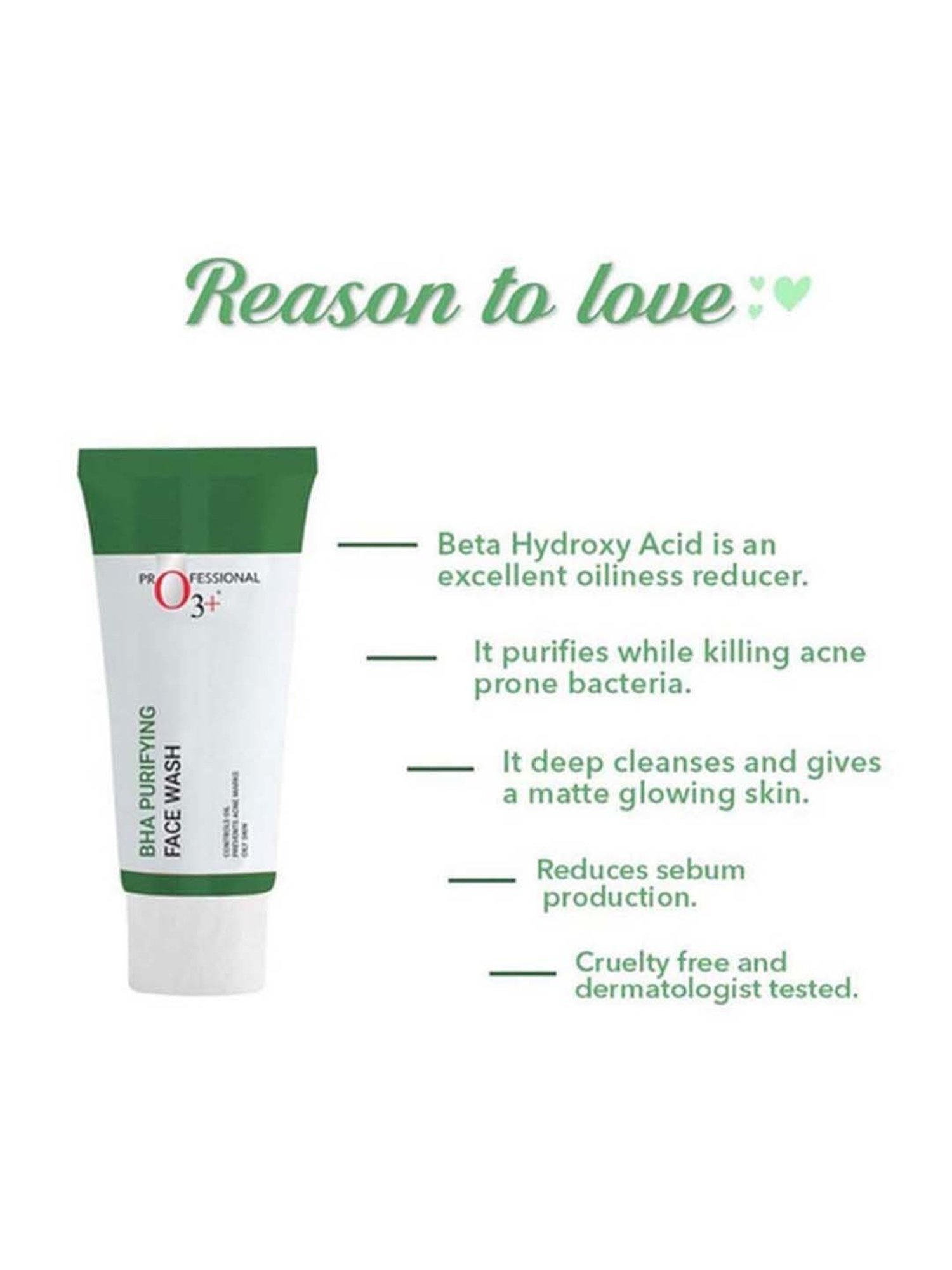 O3+ BHA Purifying Face Wash - 60 gm