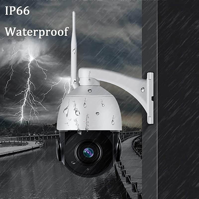 2.4G 4.5inch WiFi Wireless PTZ Security Camera 1080P HD Pan Tilt 20X Optical Zoom Surveillance Camera Audio 200ft Night Vision IP66 SD Card Recording Motion Detection & E-Mail/Push