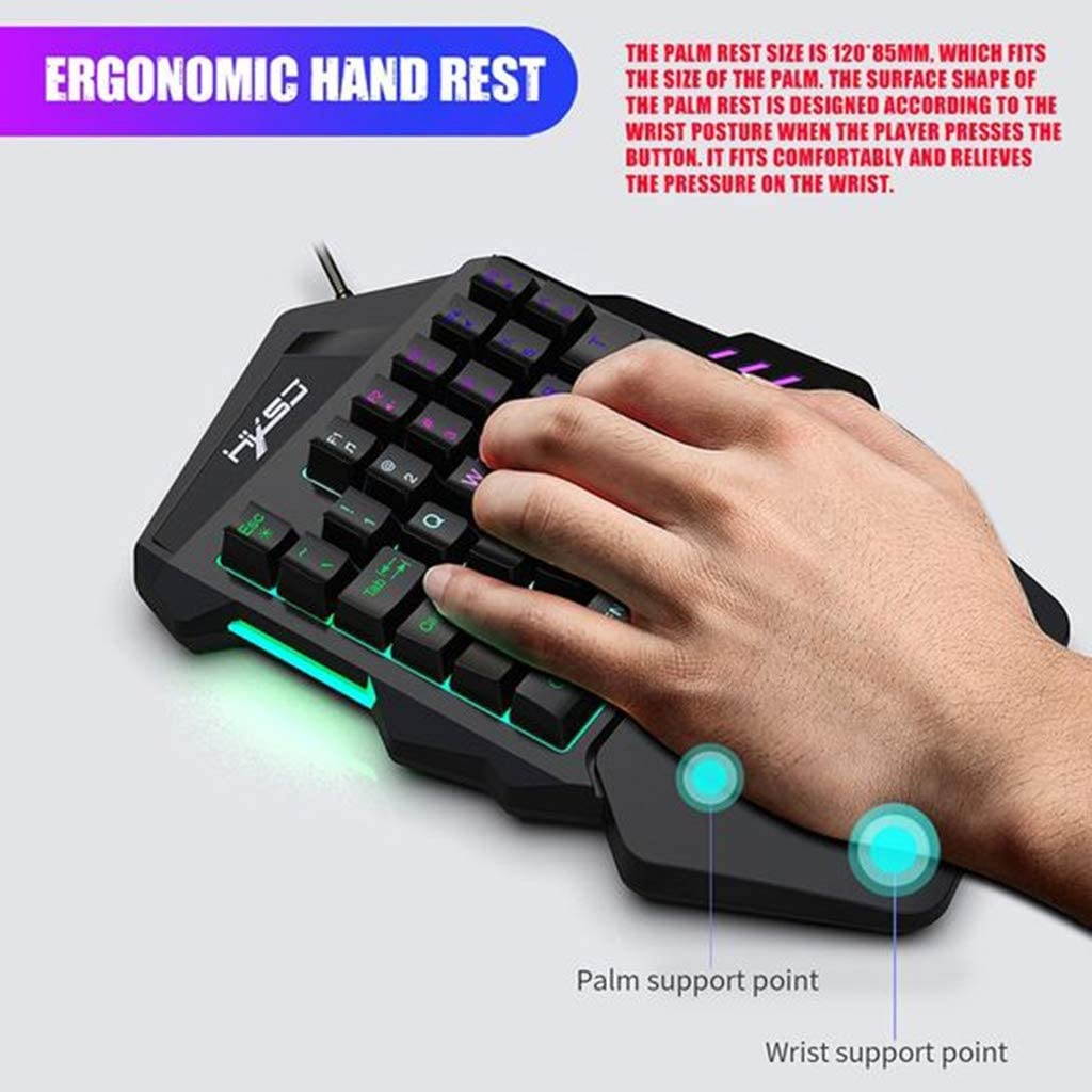 MagiDeal One-Handed 35 Keys Game Keyboard + 7 Button Mouse