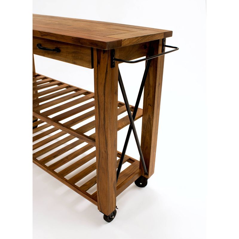 Rutherford Kitchen Cart and Islands Brown - Martin Furniture