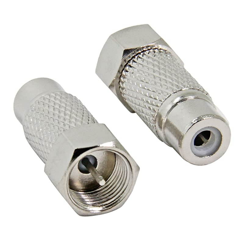 RCA to F Adapter Atari Adapter for TV 2Pack  Coax Male to RCA Female Connector Convertor for Atari 26007800 C64 Mini Commodore Sega Colecovision Game System