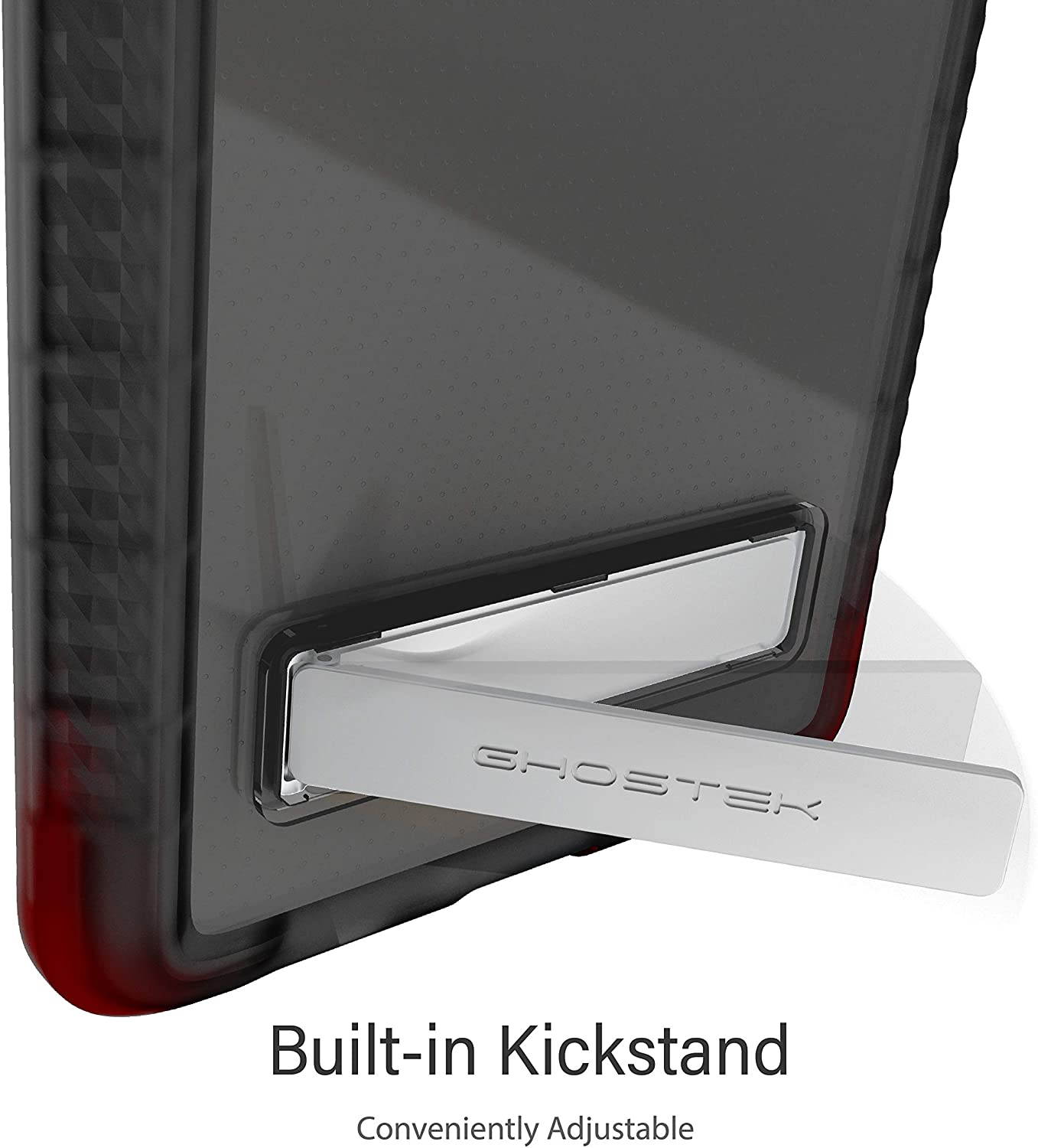 Ghostek Covert LG Velvet Case Clear with Kickstand and Grip Bumper Slim Phone Cover Ultra Thin Shockproof Design Heavy Duty Protection Wireless Charging for 2020 LG Velvet 5G (6.8 Inch) - (Smoke)