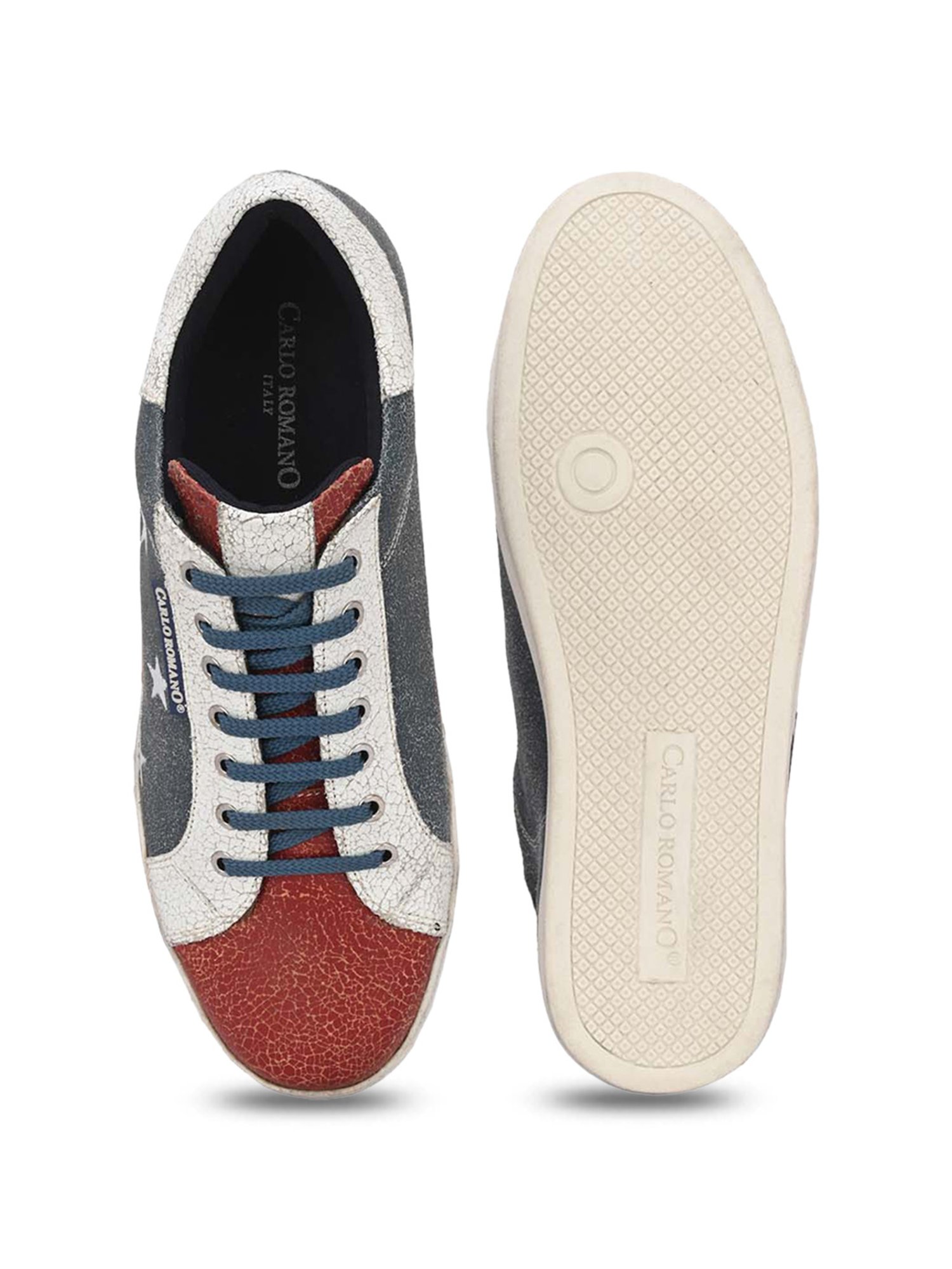 Carlo Romano Men's Blue Casual Sneakers