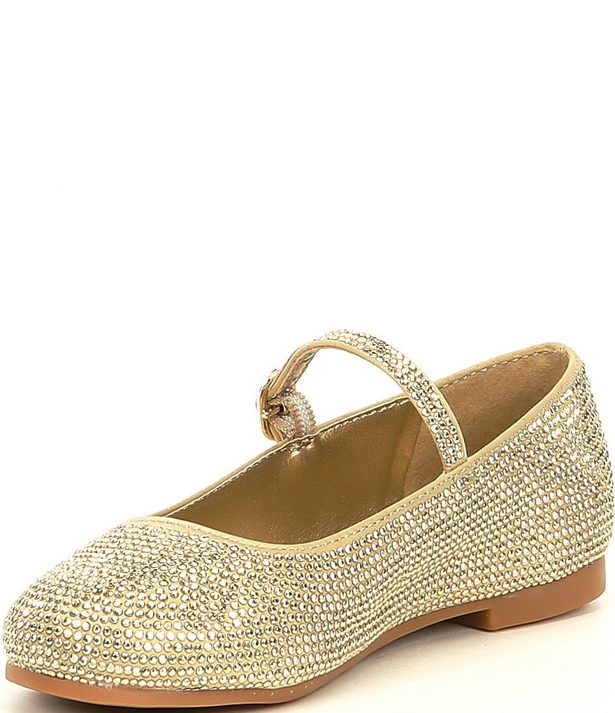 Copper Key Girls' Brilliance-T Studded Satin Mary Janes (Toddler)