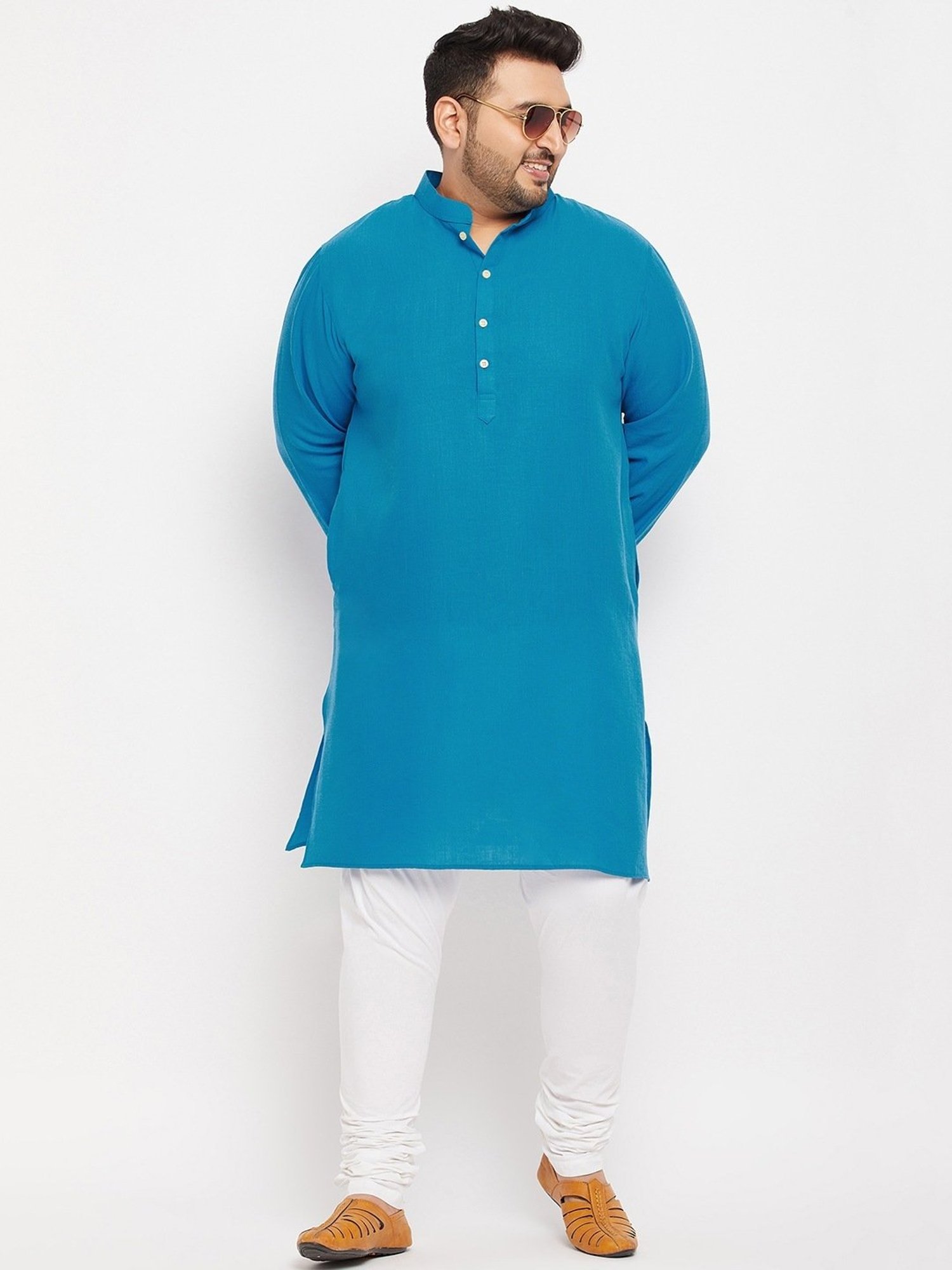 Bigbanana Sky Blue Regular Fit Kurta