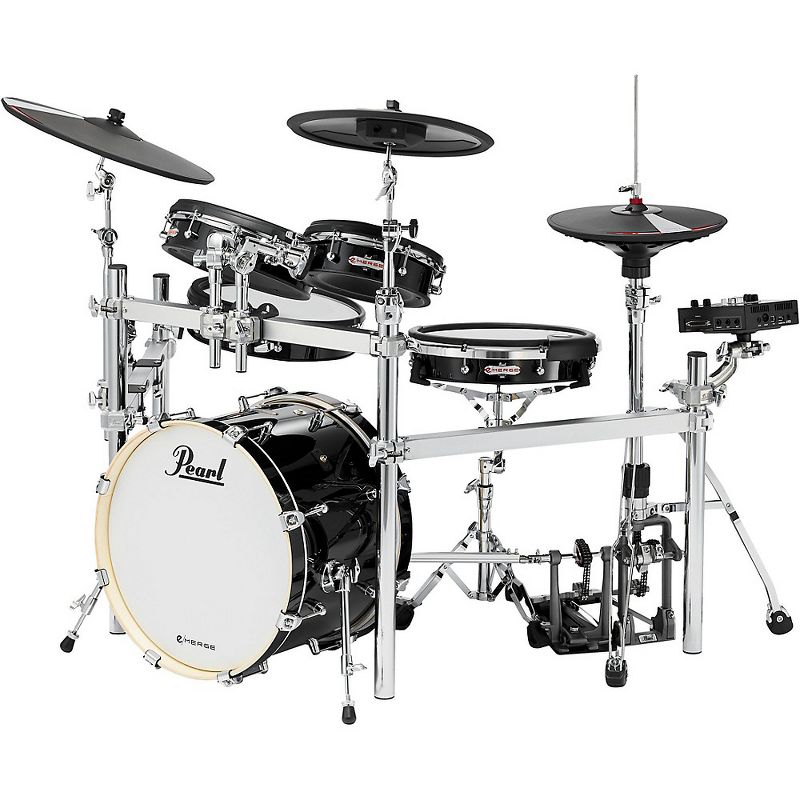LyxJam 8-Piece Electronic Drum Kit, Professional Drum Set with Real Mesh Fabric, 448 Preloaded Sounds, 70 Songs, 15-Song Recording Capacity, Choke,Rim,Edge Capability & Kick Pad, Drum Sticks Included
