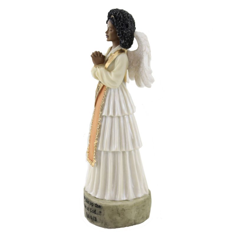 Black Art 9.0" Armor Prayer Angel Heavenly Figurine  -  Decorative Figurines