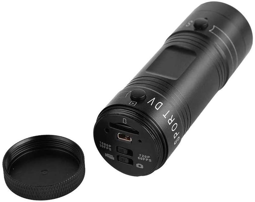 Sport Action DV Camera, Mini Portable Full HD 720P Audio Camera with Mic, IPX-4 Waterproof Bike Car Camera for Outdoor Sports (Black)