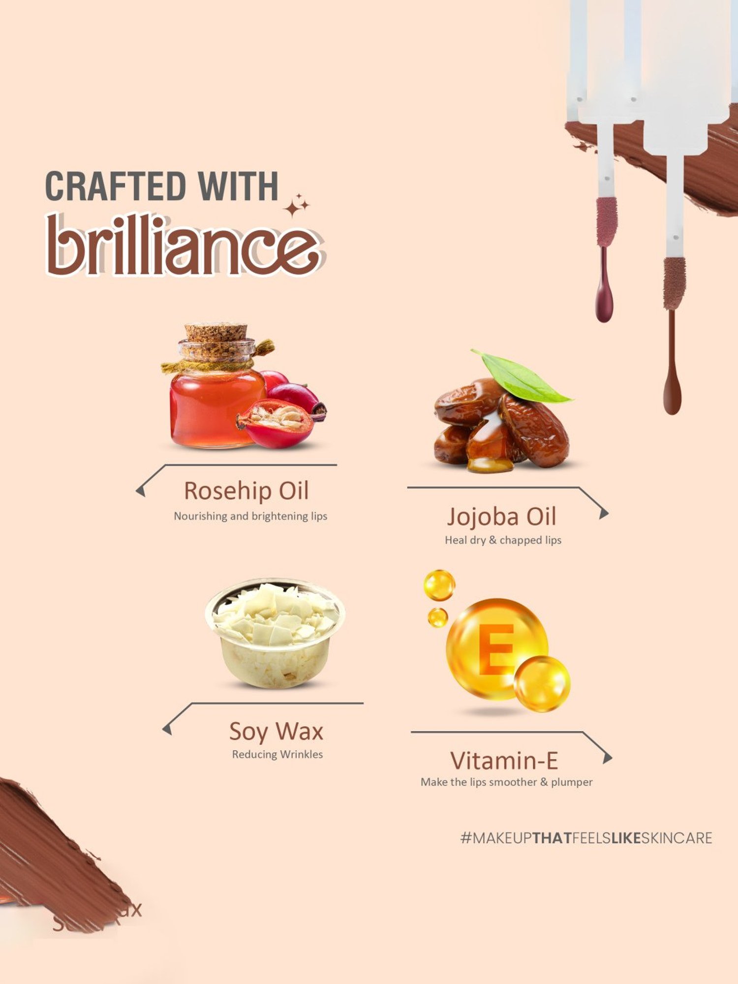 Glamveda X Rashami Desai Mini Liquid Lipstick Mocha Browns Combo