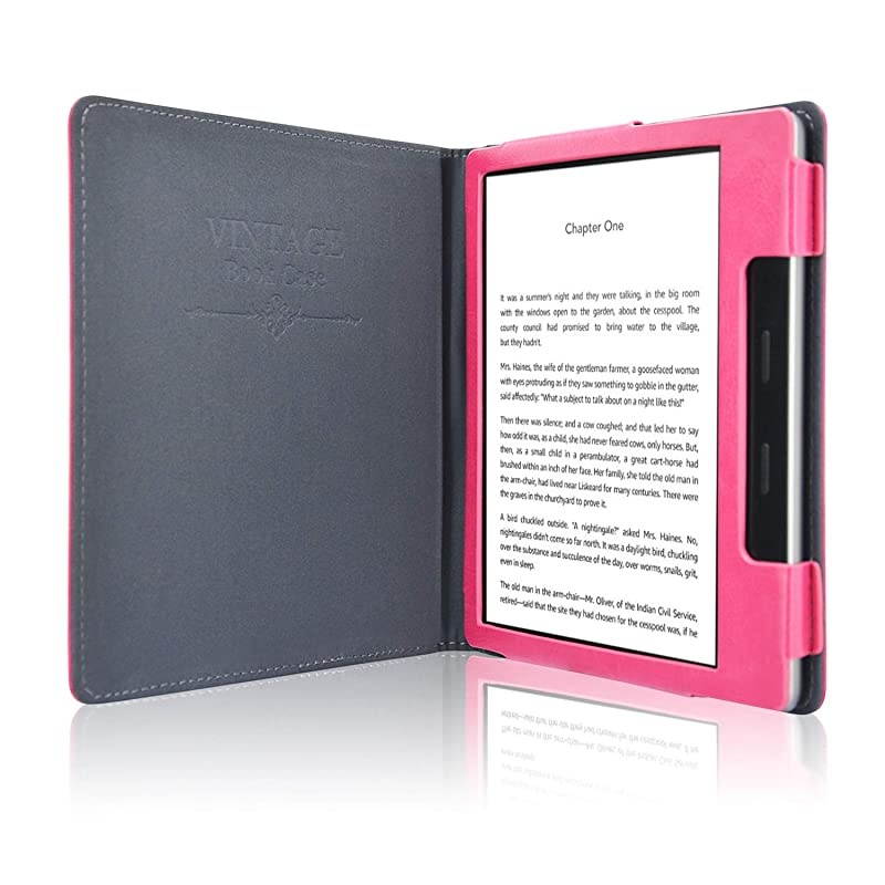 Case Fits AllNew Kindle Oasis 2019 Folio Smart Cover Leather Case with Auto Wake Sleep Feature for Kindle Oasis 10th Generation 2019 Release amp 9th Generation 2017 Release Hot Pink